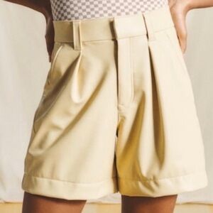 Abercrombie High Waisted Faux Leather Shorts